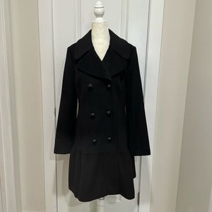 Gal Meets Glam Ruffle Hem Coat, Size S